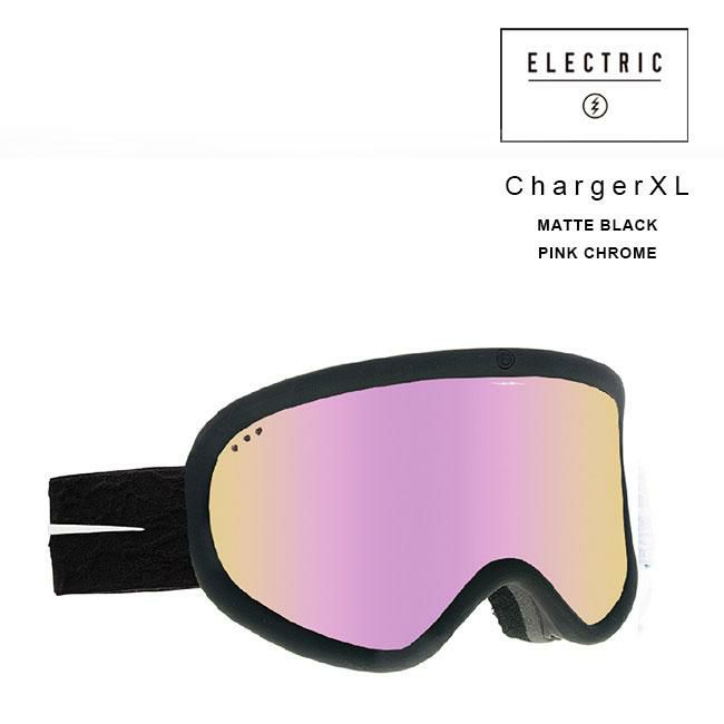 エレクトリック（ELECTRIC）（メンズ）23-24 スノーボードゴーグル CHARGER XL チャージャーエックスエル MATTE BLACK PINK CHROME CXB