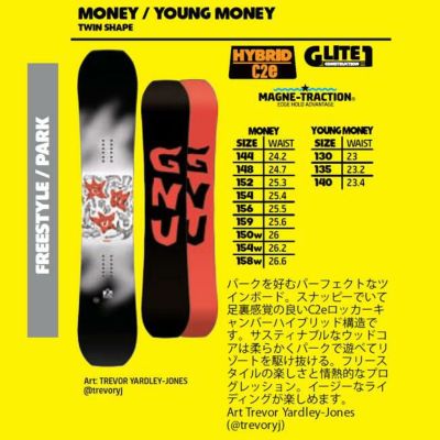 予約 24-25 グヌー 子供用 スノーボード GNU YOUNG MONEY ヤングマネー