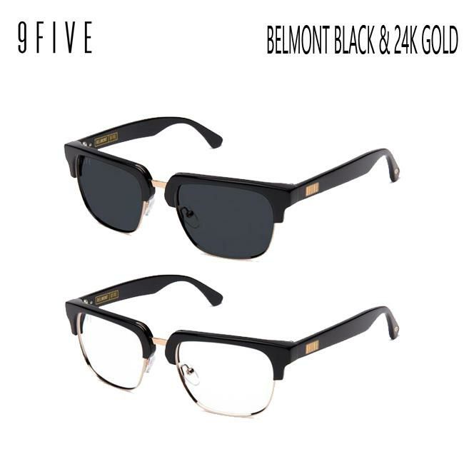 サングラス 9FIVE BELMONT BLACK & 24k GOLD ナインファイブ/スケート/眼鏡/メガネ