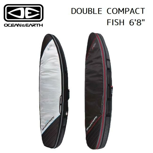 サーフボードケース オーシャンアンドアース OCEAN&EARTH DOUBLE COMPACT FISH 6’8 トラベル 2本収納可能