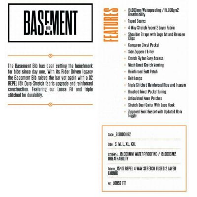 サーティーツー ビブ THIRTYTWO BASEMENT BIB 32 22-23 ビブパンツ 