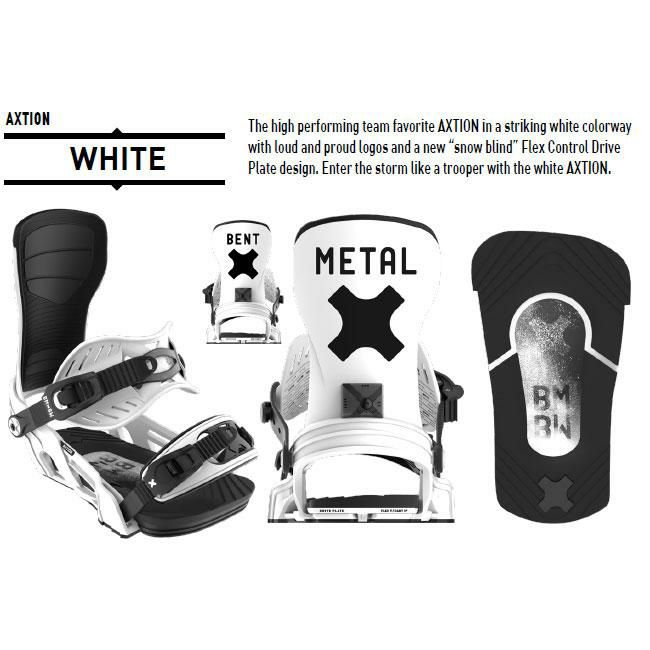 BENT L AXTION ビンディング Mサイズ ホワイト Bent Metal Axtion Snowboard Binding 2025-2026 | Bent Metal