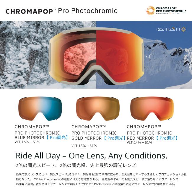 SMITH スミス ゴーグル SQUAD / BLACK / CP PRO PHOTOCHROMIC RED 25