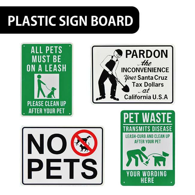 プラスチック看板 CLEAN UP AFTER YOUR DOG 犬の後始末を CA-23