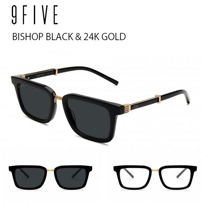 サングラス ナインファイブ 9five BISHOP Black & 24k Gold | GOLGODA