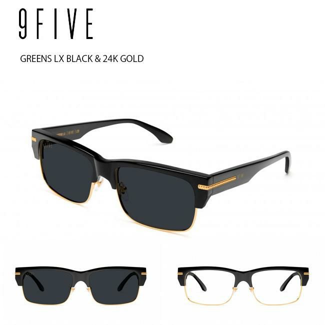 サングラス ナインファイブ 9five GREENS LX Black & 24k Gold