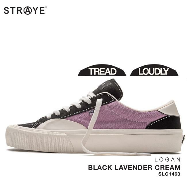 ストレイ スニーカー STRAYE LOGAN / BLACK LAVENDER CREAM(SLG1463) スケート シューズ