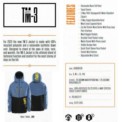 サーティーツー ジャケット Thirtytwo TM-3 JACKET 23-24 ウェアー