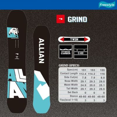 ALLIAN アライアン スノーボード 板 メンズ キャンバー GRIND