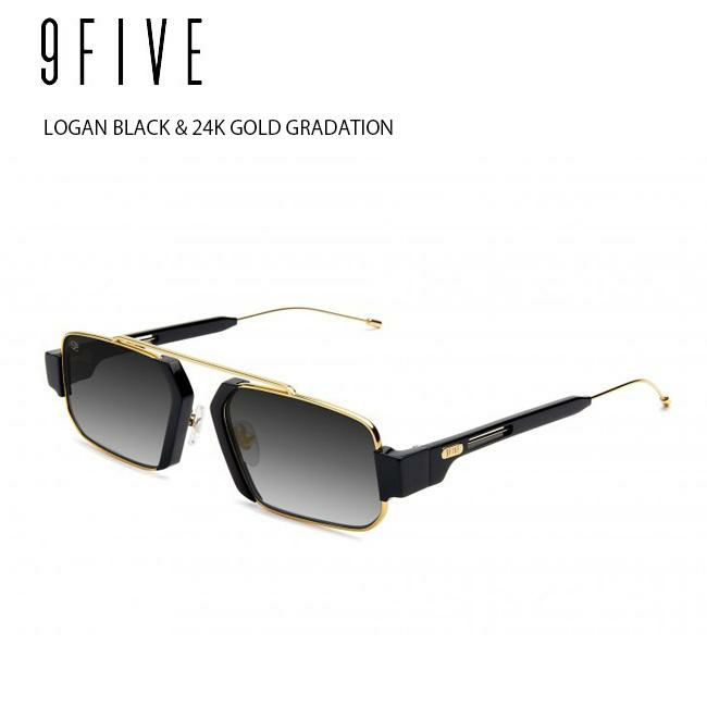 サングラス 9FIVE LOGAN BLACK & 24K GOLD / Gradation