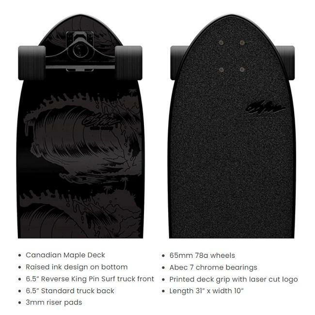 サーフスケート OBFIVE オービーファイブ BLACKER SURF SKATE 31inch