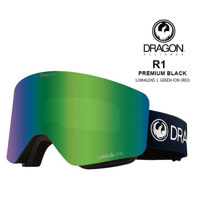 ドラゴン ゴーグル DRAGON R1 PREMIUM BLACK /J.GREEN ION (R03) 23-24  