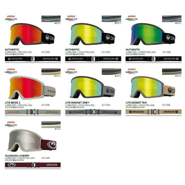 DRAGON ゴーグル DRAGON DX3 LITE DESERT TAN / LL J.GOLD ION (J06
