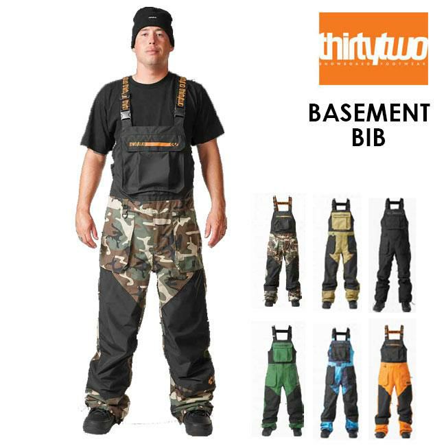 ThirtyTwo Basement Bib, Black/Orange / L