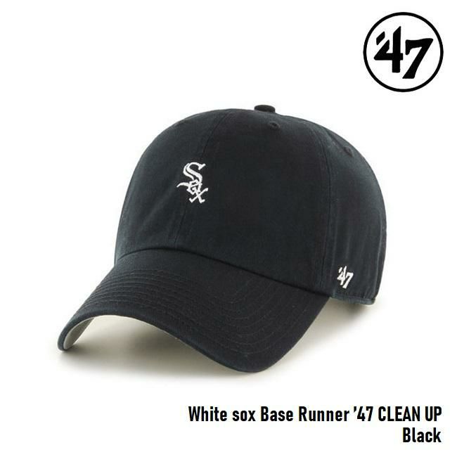 Lbv tH[eBZu '47 White Sox CLEAN UP Base Runner Black  MLB CAP zCg \bNX N[ibv x[Xi[ ~jS W[[O