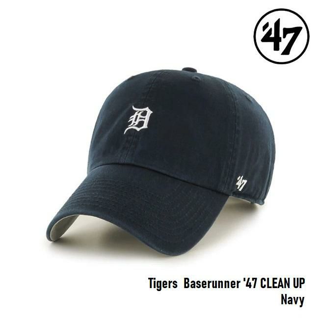 Lbv tH[eBZu '47 Tigers CLEAN UP Base Runner Navy  MLB CAP fgCg ^CK[X N[ibv x[Xi[ ~jS W[[O