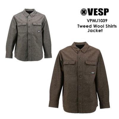 べスプ VESP TWEED WOOL SHIRTS JACKET VPMJ1039 23-24 スノーボードウェア ジャケット ウェアー  GOLGODA