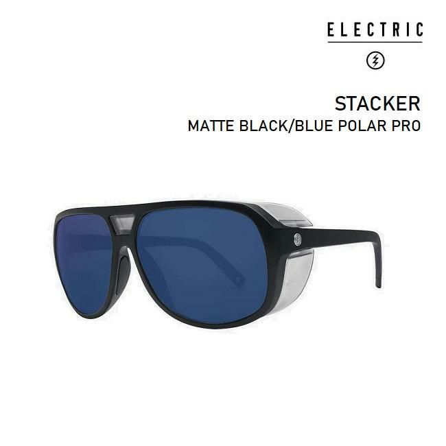 エレクトリック 偏光サングラス ELECTRIC Stacker MATTE BLACK / BLUE POLAR PRO | GOLGODA