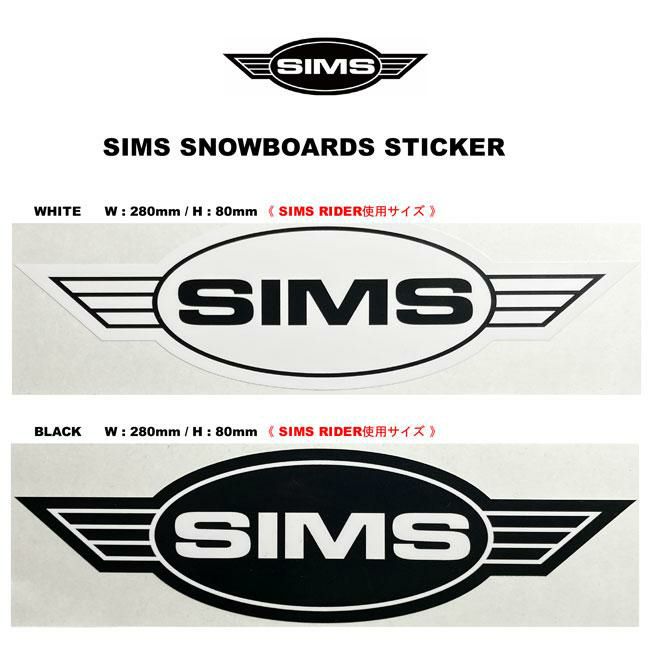 ステッカー SIMS WING LOGO STICKER XL シムス スノーボード