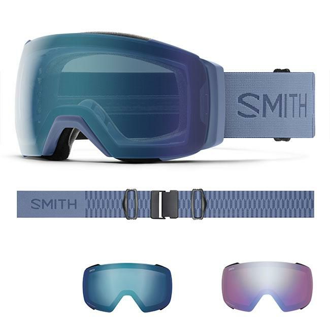 SMITH ゴーグル I/O MAG XL GRANITE BLUE 25-26 クロマポップ2枚 ASIAN